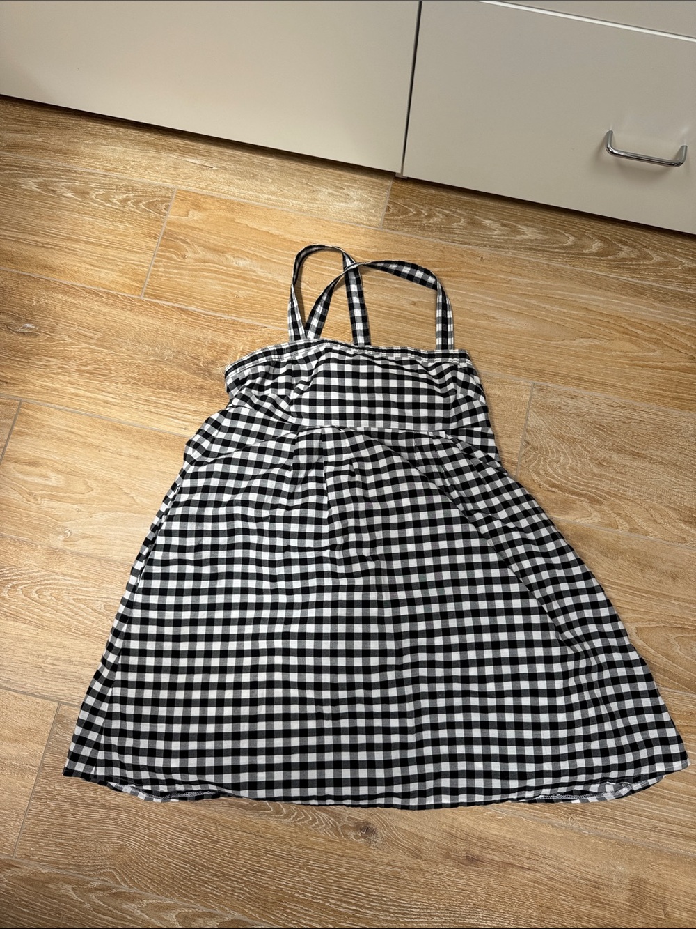 J. Crew Black and White Gingham Dress